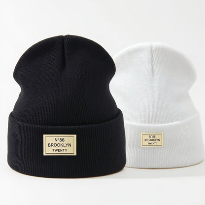 2 Stück 86 Erwachsene Einheitsgröße Beanie ohne Krempe, Outdoor-Sport-Warmmütze, leicht, atmungsaktiv, gute Elastizität, Unisex Herbst- und Wintermütze, bequeme Alltagsmode, modische Y2K, für alle Jahreszeiten geeignet