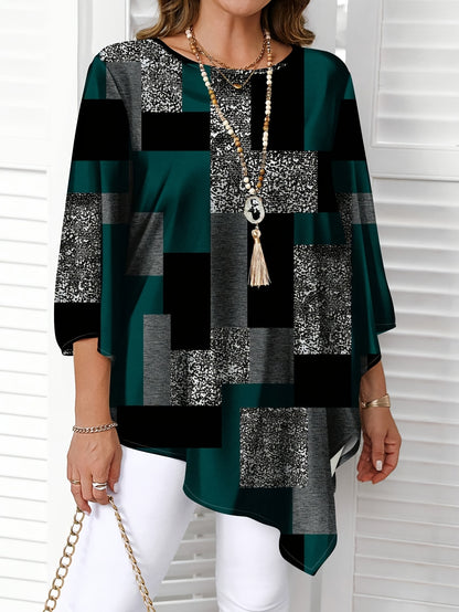 Damen Bluse , Moderne Muster , diverse Farben , Grosse Größen