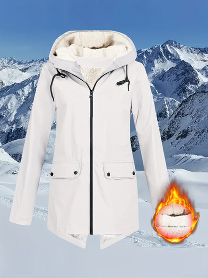 Damen Jacke , Herbst/Winter mit Kapuze, Grosse Größen