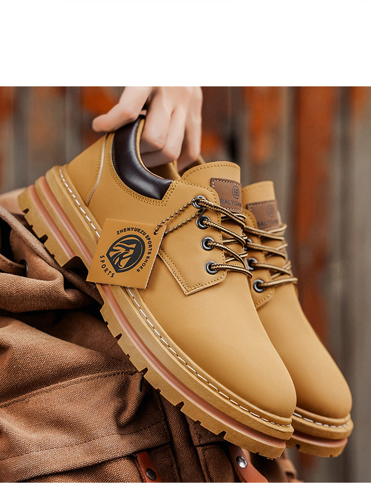 Herren Klassische Low-Top Oxfords - Schnürung mit Rundspitze, rutschfeste PVC-Sohle, leichtes Obermaterial & gepolsterte Innensohle für Business Casual, Outdoor, Fitnessstudio - Vielseitig für alle Jahreszeiten (Einfarbig)