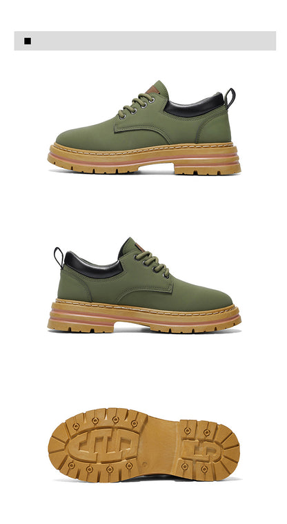 Herren Klassische Low-Top Oxfords - Schnürung mit Rundspitze, rutschfeste PVC-Sohle, leichtes Obermaterial & gepolsterte Innensohle für Business Casual, Outdoor, Fitnessstudio - Vielseitig für alle Jahreszeiten (Einfarbig)