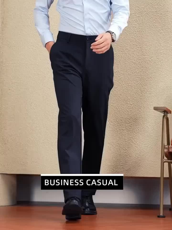 3er-Pack hoch elastische Herren-Business-Casual-Hosen, ganzjährige Tragbarkeit, knitterfrei – kein Bügeln erforderlich, professioneller Stil, klassisches Design, hochwertige Verarbeitung, maschinenwaschbar