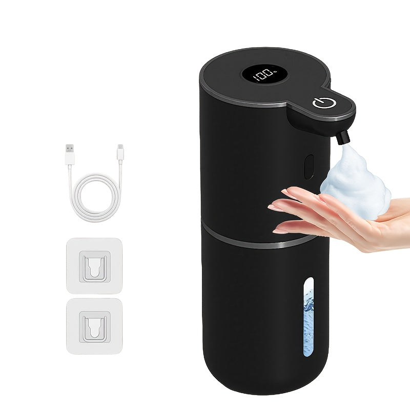 Ein 380 ml wiederaufladbarer automatischer Sensorspender für Seife, geeignet für Schaumschhandseife und Küchenreiniger mit automatischer Sensortechnologie