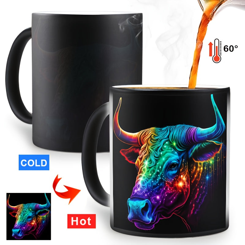 1 Stück 0,33Liter Zodiac Magic Farbwechsel-Becher - Lebhaftes Sternbild-Design, für heiße & kalte Getränke, perfekte Geschenkidee nur Handwäsche