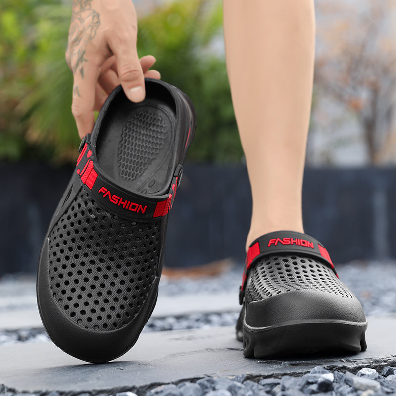 Herren-Sommerschuhe mit geschlossenem Zeh, rutschfeste Gartenschuhe für den Außeneinsatz, vielseitige Strandsandalen