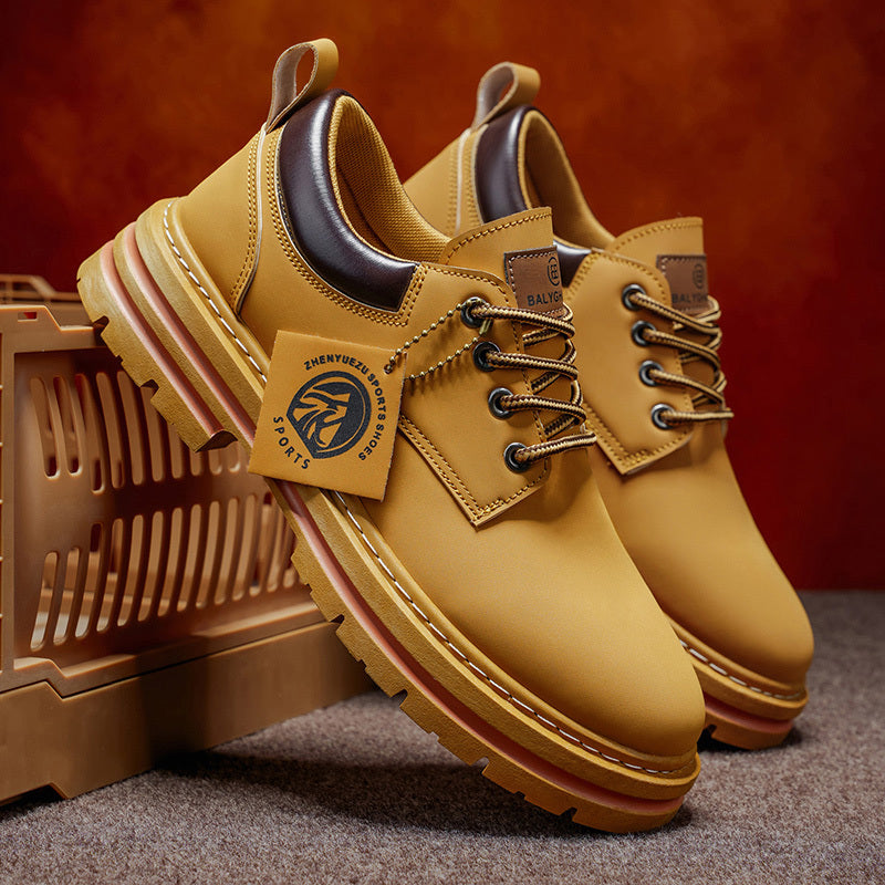 Herren Klassische Gelbe Oxfords  ,strapazierfähiger PVC-Sohle