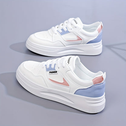 Leichte Sneaker für Damen, Low-Top Schnürplattform Freizeitschuhe, Damenmode Schuhe