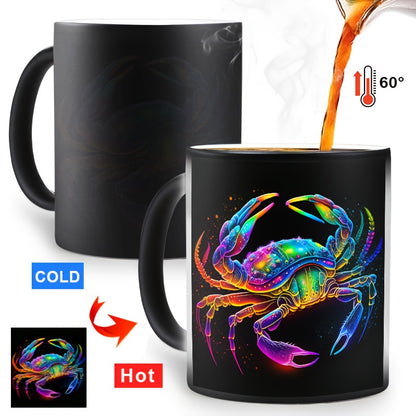 1 Stück 0,33Liter Zodiac Magic Farbwechsel-Becher - Lebhaftes Sternbild-Design, für heiße & kalte Getränke, perfekte Geschenkidee nur Handwäsche