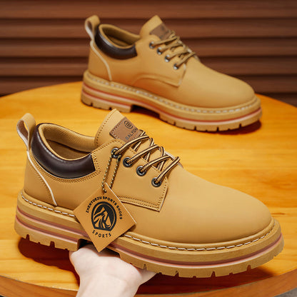 Herren Klassische Gelbe Oxfords  ,strapazierfähiger PVC-Sohle