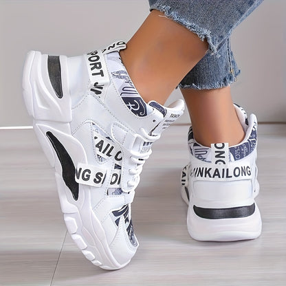 [Sneakers] Farbverlauf Damen Laufschuhe | Leicht, für alle Jahreszeiten, zufälliger Druck, Obermaterial aus Stoff und synthetischem Kunstleder, - Marke Bolad