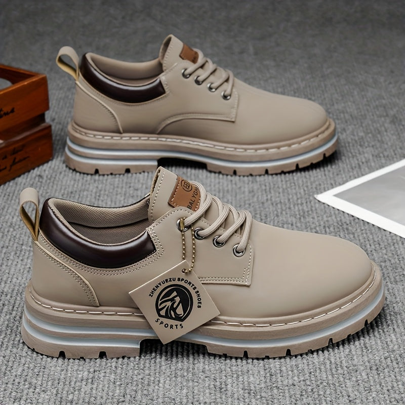 Herren Klassische Gelbe Oxfords  ,strapazierfähiger PVC-Sohle
