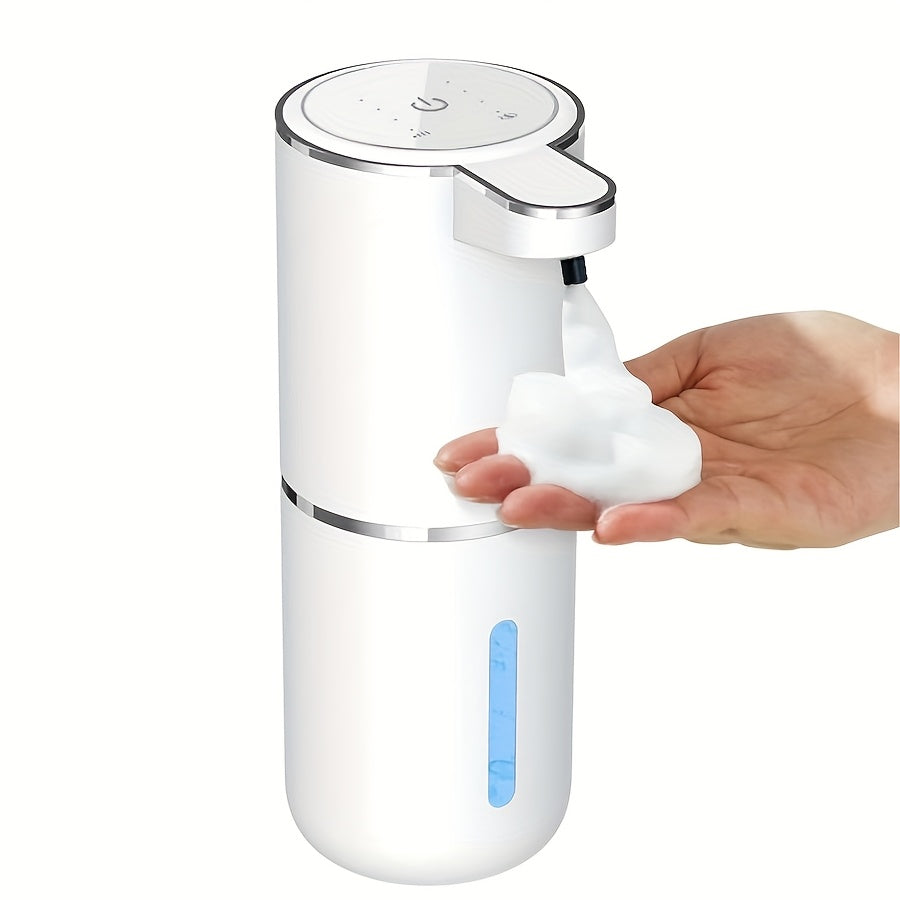 Ein 380 ml wiederaufladbarer automatischer Sensorspender für Seife, geeignet für Schaumschhandseife und Küchenreiniger mit automatischer Sensortechnologie