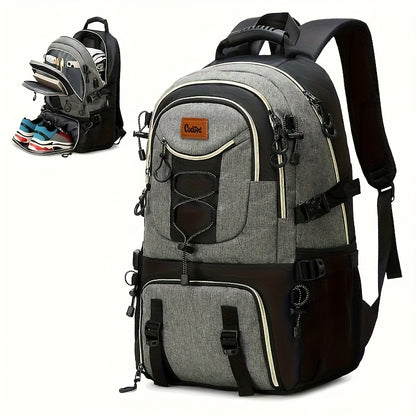 Großer Outdoor-Reiserucksack mit hoher Kapazität, mit Laptop-/Tablet-Fach, Schuhfach, verstellbaren Gurten - langlebiger Sport-Rucksack
