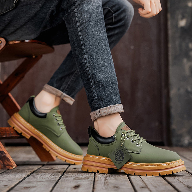 Herren Klassische Low-Top Oxfords - Schnürung mit Rundspitze, rutschfeste PVC-Sohle, leichtes Obermaterial & gepolsterte Innensohle für Business Casual, Outdoor, Fitnessstudio - Vielseitig für alle Jahreszeiten (Einfarbig)