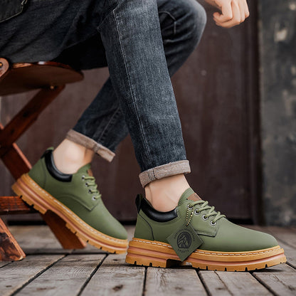 Herren Klassische Low-Top Oxfords - Schnürung mit Rundspitze, rutschfeste PVC-Sohle, leichtes Obermaterial & gepolsterte Innensohle für Business Casual, Outdoor, Fitnessstudio - Vielseitig für alle Jahreszeiten (Einfarbig)