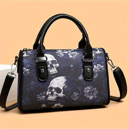 Eine stilvolle Schultertasche von Perfect Lily für Frauen im Totenkopf-Design, mit einem geräumigen und minimalistischen Design, aus Nylon gefertigt,
