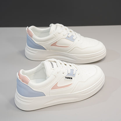 Leichte Sneaker für Damen, Low-Top Schnürplattform Freizeitschuhe, Damenmode Schuhe