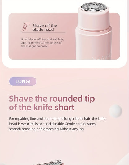 1 Stück Wiederaufladbarer Elektrorasierer mit Doppelkopf | 2-in-1 Kabelloser Unisex Nass- und Trocken-Body-Haarschneider sowie Gesichts-Epilierer, Pflegegeräte & Trimmer