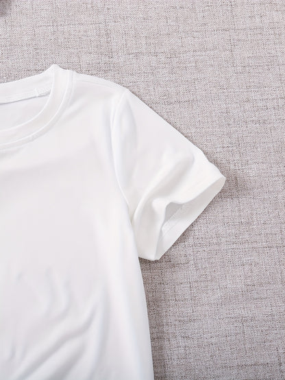 3 Stück Mädchen Sommer Kurzarm "K-POP Prinzessin Süßer Cooler Stil" Cartoon Print T-Shirts | Rundhalsausschnitt, Reguläre Passform, Lässige Strickoberteile für Mädchen