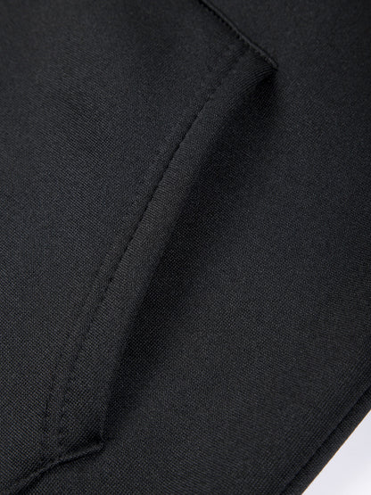 4er-Set Warmes Kapuzenpullover-Set, Herbst-Winter Freizeit Minimalistisches einfarbiges Langarm-Thermooberteil mit Kängurutasche und verstellbarer Kapuze mit Kordelzug