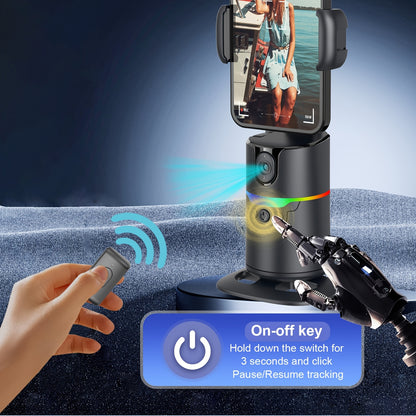 Q14 Neuer Gimbal-Selfie-Stick mit automatischer Gesichtserkennung, Fernsteuerung, 4-in-1 Gimbal-Stabilisator, 360°-Drehung, kompatibel mit iPhone/Android - Q12 Schwarz