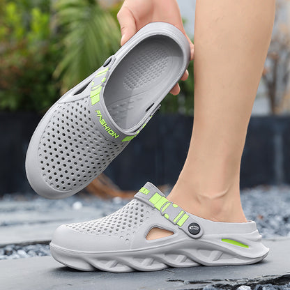 Herren-Sommerschuhe mit geschlossenem Zeh, rutschfeste Gartenschuhe für den Außeneinsatz, vielseitige Strandsandalen