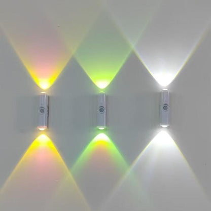 6er-Set weiße, wandmontierte, intelligente LED-Lichtleiste mit Bewegungssensor, dimmbar,  geeignet für Treppen, Flur, Schlafzimmer