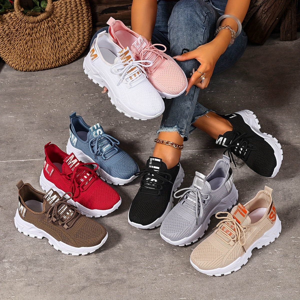 Modische Damen-Casual-Sneaker, atmungsaktive und bequeme Laufschuhe, weiche und komfortable Damenschuhe