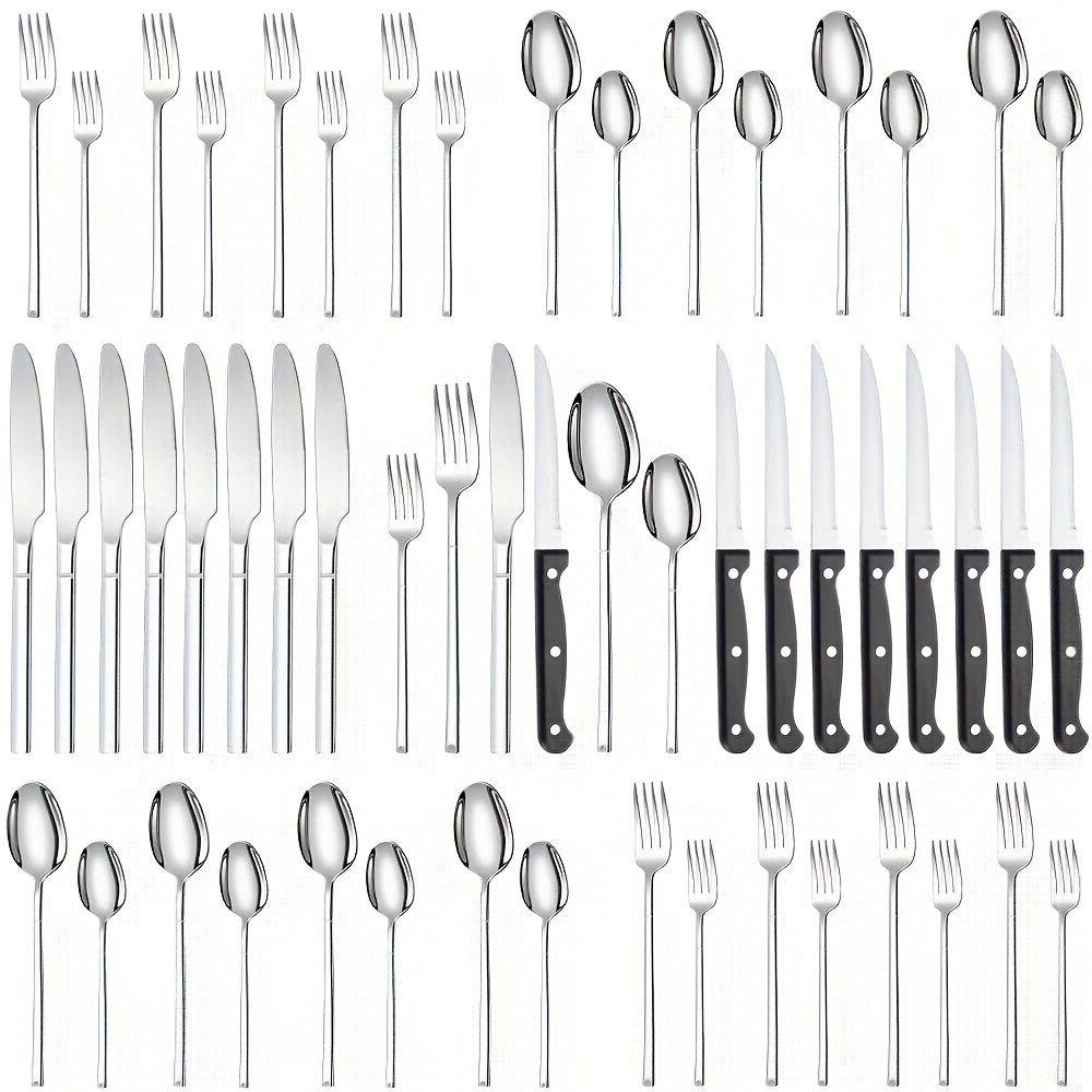 48-teiliges/24-teiliges Besteckset aus Edelstahl, spiegelpolierte Bestecke, Elegantes Tischdesign, Langlebiges Edelstahlbesteck von hoher Qualität