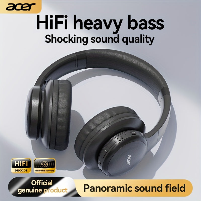 Aufgerüstete kabellose Over-Ear-Kopfhörer mit bassverstärktem Sound, leichtem klappbarem Design und integriertem Mikrofon. Inklusive 3,5-mm-Audiokabel