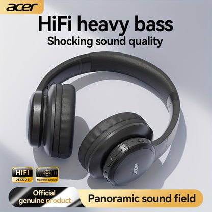 Aufgerüstete kabellose Over-Ear-Kopfhörer mit bassverstärktem Sound, leichtem klappbarem Design und integriertem Mikrofon. Inklusive 3,5-mm-Audiokabel