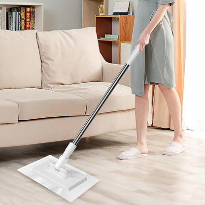 6-teiliges automatisches freihändiges Wischsystem mit 5 Ersatztüchern (kompatibel mit Standard) - Robuster ABS-Rahmen, Ein-Klick-Tuchwechsel, platzsparendes Design, Wand-/Deckenwische für den gewerblichen Einsatz - Ideal für große Böden/Küche