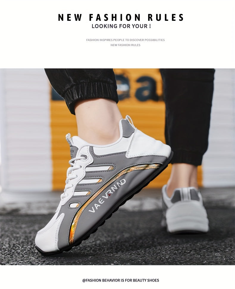 Herren Freizeitsneaker - Low-Top-Schnürschuhe mit atmungsaktivem Obermaterial, gepolstertem Komfort und langlebiger Profilsohle