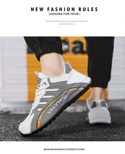 Herren Freizeitsneaker - Low-Top-Schnürschuhe mit atmungsaktivem Obermaterial, gepolstertem Komfort und langlebiger Profilsohle