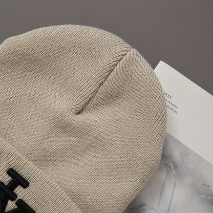 2er-Pack Unisex Wintermützen, einfarbig gestrickte Polyester-Outdoor, handwaschbar, modisch für den täglichen Gebrauch für Männer und Frauen