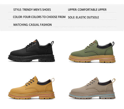 Herren Klassische Low-Top Oxfords - Schnürung mit Rundspitze, rutschfeste PVC-Sohle, leichtes Obermaterial & gepolsterte Innensohle für Business Casual, Outdoor, Fitnessstudio - Vielseitig für alle Jahreszeiten (Einfarbig)