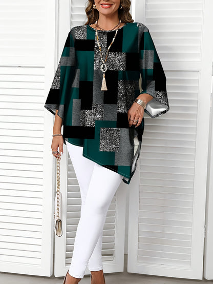 Damen Bluse , Moderne Muster , diverse Farben , Grosse Größen