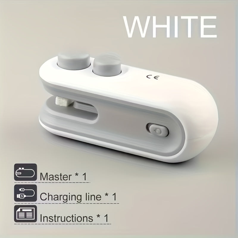 1 Stück tragbarer magnetischer USB-wiederaufladbarer Taschenversiegeler mit eingebautem Akku,  Kunststoff-Versiegelungsmaschine  USB-Mini-Versiegeler für Beutelverschlüsse