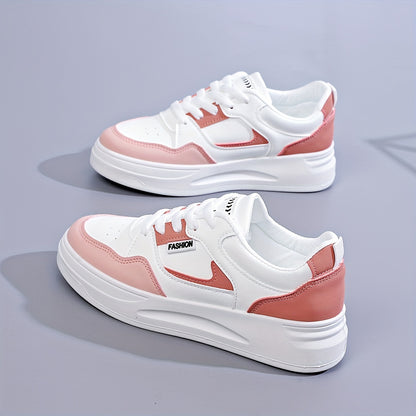 Leichte Sneaker für Damen, Low-Top Schnürplattform Freizeitschuhe, Damenmode Schuhe
