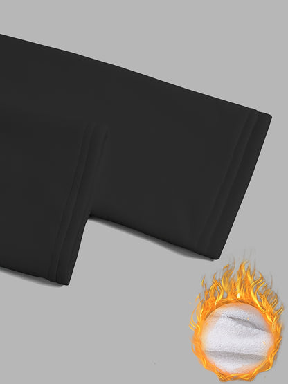 Damen Thermo-Leggings mit dickem Fleece-Futter und hohem Bund – Winterwärme, dehnbarer Skinny-Fit, einfarbig, lange Länge, perfekt für Freizeit- oder Outdoor-Aktivitäten