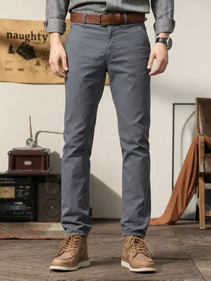 2er-Set Herren Allwetter Stretch-Chinohosen - Uni, Regular Fit, , bequem & langlebig