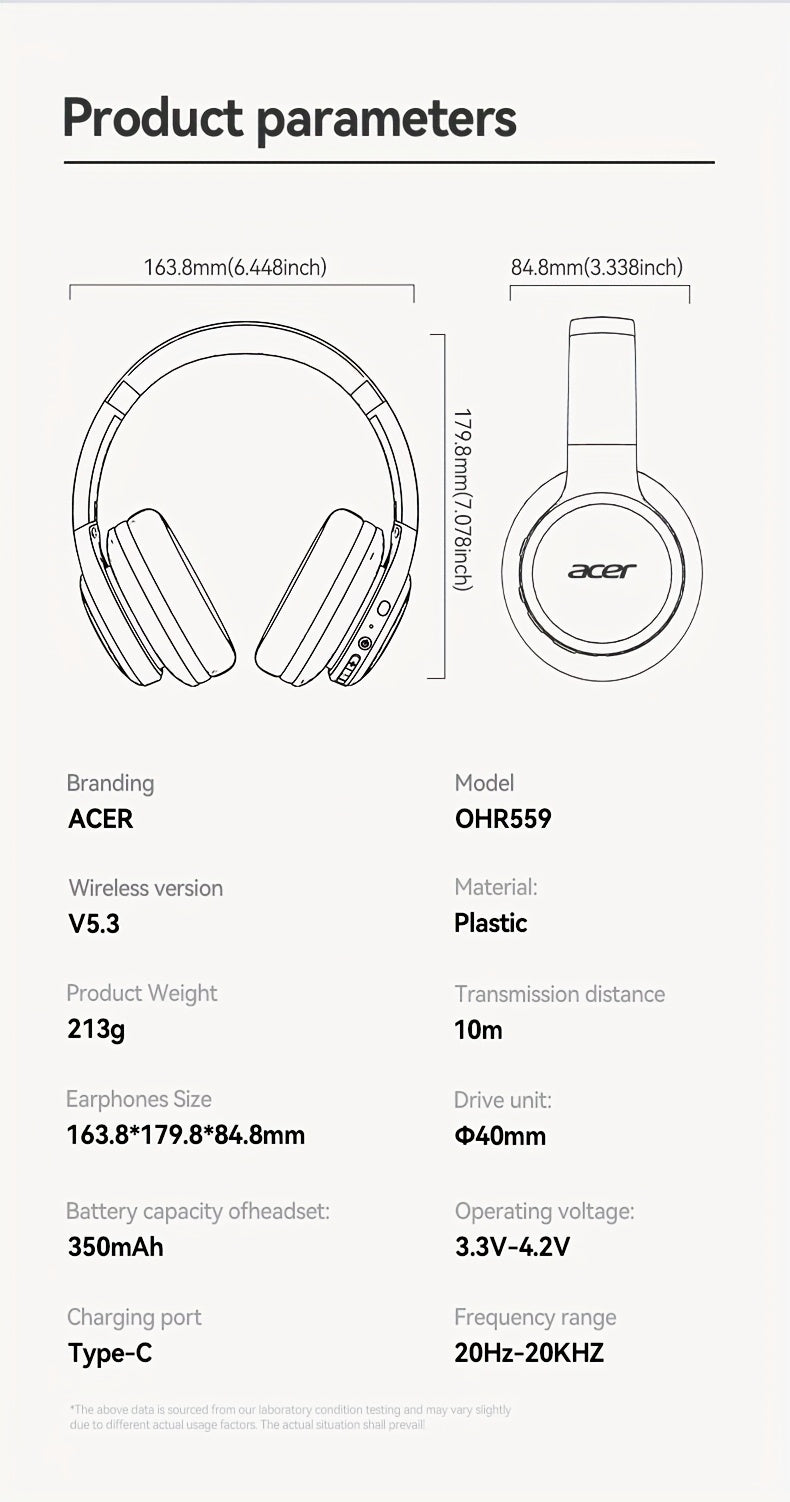 Aufgerüstete kabellose Over-Ear-Kopfhörer mit bassverstärktem Sound, leichtem klappbarem Design und integriertem Mikrofon. Inklusive 3,5-mm-Audiokabel