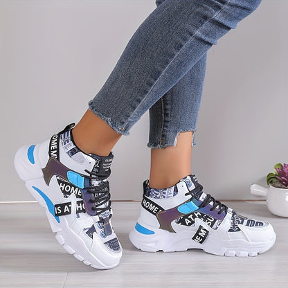 [Sneakers] Farbverlauf Damen Laufschuhe | Leicht, für alle Jahreszeiten, zufälliger Druck, Obermaterial aus Stoff und synthetischem Kunstleder, - Marke Bolad