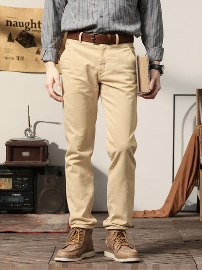 2er-Set Herren Allwetter Stretch-Chinohosen - Uni, Regular Fit, , bequem & langlebig