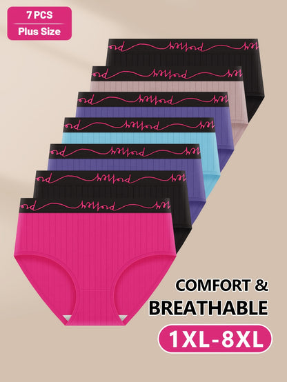 7-Stück Damen-Slips in grossen Größen , Elastisch