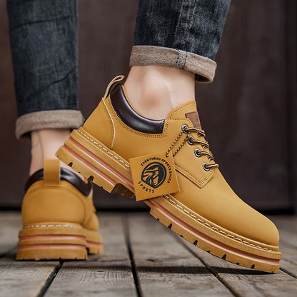 Herren Klassische Gelbe Oxfords  ,strapazierfähiger PVC-Sohle