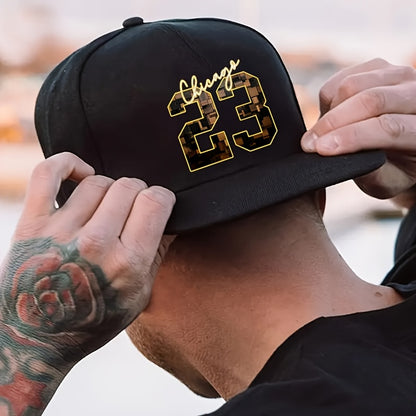 2-teiliges Set: Chicago 23 Golden Print Baseballcap & Crossbody-Tasche