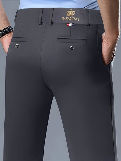 3er-Pack hoch elastische Herren-Business-Casual-Hosen, ganzjährige Tragbarkeit, knitterfrei – kein Bügeln erforderlich, professioneller Stil, klassisches Design, hochwertige Verarbeitung, maschinenwaschbar
