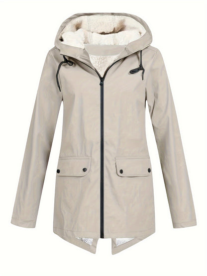 Damen Jacke , Herbst/Winter mit Kapuze, Grosse Größen
