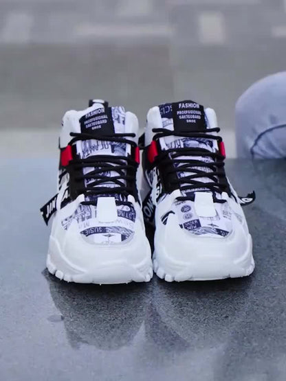 [Sneakers] Farbverlauf Damen Laufschuhe | Leicht, für alle Jahreszeiten, zufälliger Druck, Obermaterial aus Stoff und synthetischem Kunstleder, - Marke Bolad